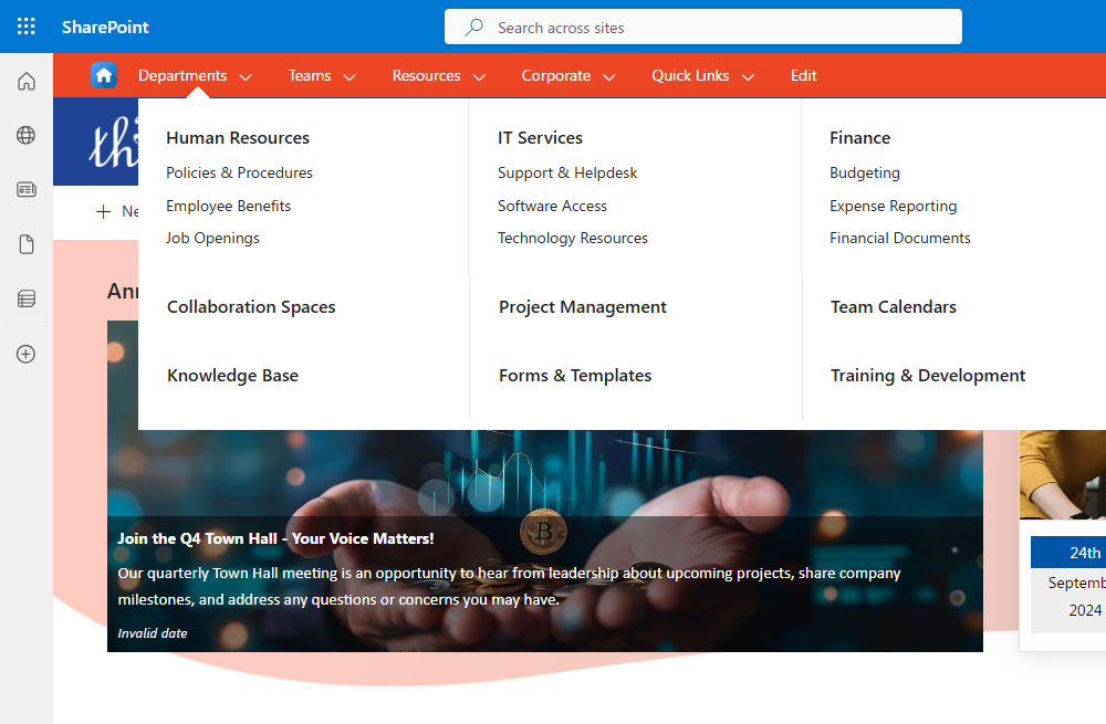 SharePoint Hub Site Design and Development